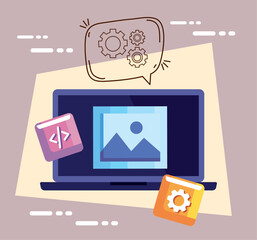 laptop of design and development
