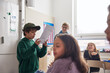 © Johnér - Boy reading in front of class