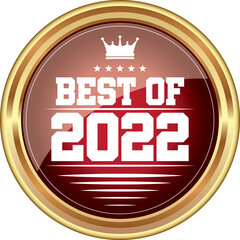 Wall Mural - Best of 2022. Vector Golden Badge.