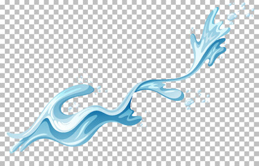 Wall Mural - Water splash on grid background