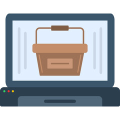 Sticker - Online Shopping Basket Icon