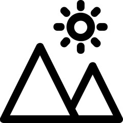 Sticker - Mountain Vector Icon