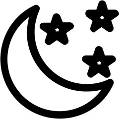 Sticker - Moon Vector Icon