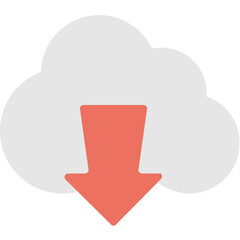 Canvas Print - Cloud Download Vector Icon