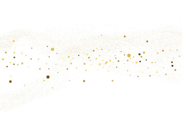 Wall Mural - Gold dust, light gold glitter round confetti background.