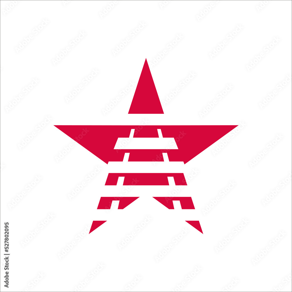 Star Rails Vector star with rail logo design vector sign Stock Vector | Adobe Stock