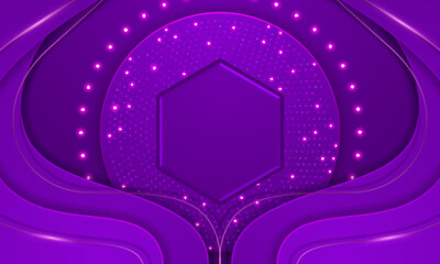 Wall Mural - abstract curve overlapping on purple background