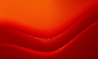 Wall Mural - abstract curve overlapping on red background