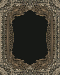 Vintage heraldic frame with classic ornament
