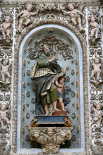 Statue Depicting Evangelist St Matthew In St Matthew's Church, Lecce.