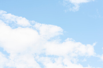 Wall Mural - Beautiful cirrus clouds on blue sky on a sunny day background texture