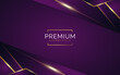 Luxury Purple and Gold Background with Golden Lines and Paper Cut Style. Premium Purple and Gold Background for Award, Nomination, Ceremony, Formal Invitation or Certificate Design