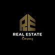 Initials Letter R E for Real Estate Logo