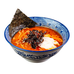 Wall Mural - png Isolated bowl of spicy miso chili ramen
