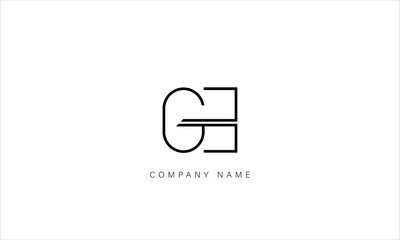 EG, GE Abstract Letters Logo Monogram