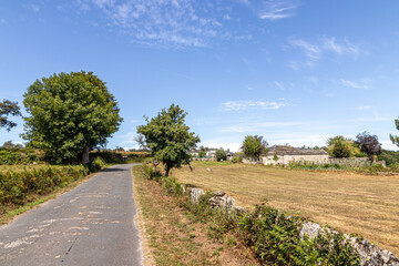 Wall Mural - Boveda de Mera, Spain. Fields around this small Galician village