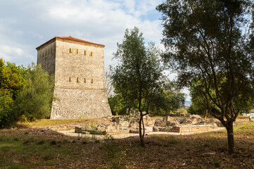 Wall Mural - Venetian tower in a castle located in Butrint national park, part of UNESCO heritage. Saranda, Albania