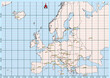 Europe Map Geographic Coordinates latitude and longitude  German language
