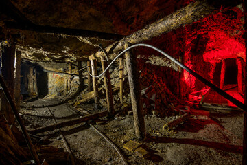 Tunnels of old abandoned mine