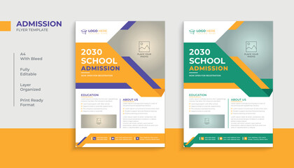 Back to Kids education flyer template design