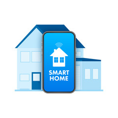 Poster - Smart home concept. Smart systems and technology. Vector stock illustration.