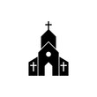 Church icon isolated on white background