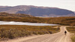Long distance hiking on the Arctic Circle Trail between Sisimiut and Kangerlussuaq in Greenland.