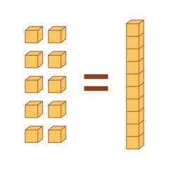 Wall Mural - Ten unit blocks equal one rod block