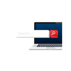 Sticker - Search bar on screen vector element design, set of search boxes ui template isolated on blue background. Vector stock illustration.