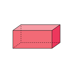 Poster - 3d shape of rectangular prism in mathematics