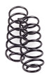 © sir270 - black metal spring for car. suspension elements. white background.