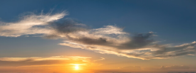 beautiful sky and clouds sunset background, blue sky with colorful clouds