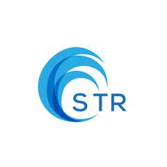 STR letter logo. STR blue image on white background. STR Monogram logo design for entrepreneur and business. STR best icon.
