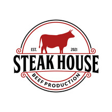 Steak House Or Ranch Vintage Logo	
