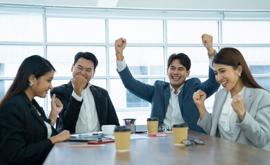 Wall Mural - asian people meeting at office