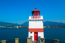 Brockton Point Lighthouse In Stanley Park, Vancouver, British Columbia, Canada