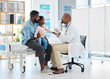 © Nina Lawrenson/peopleimages.com - Pediatrician doctor consulting black kid patient for healthcare service, medical help and wellness check in hospital clinic. Friendly, trust and kind african family gp expert for healthy child advice