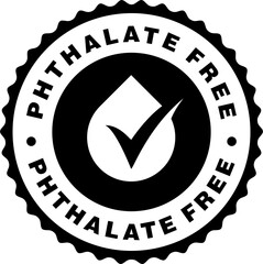 Wall Mural - Phthalate free icon badge rubber stamp Round isolated symbol	