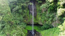 裏見滝（熊本県小国町）のドローン撮影