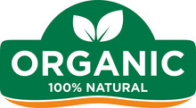 100 Percent Organic Label Sticker Badge Stamp Png