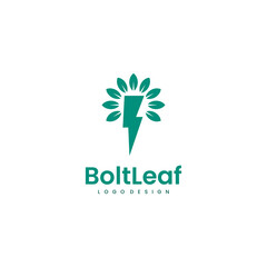 Wall Mural - tree energy logo design, tree combine with bolt logo design concept