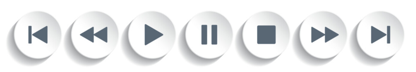 Media player buttons set