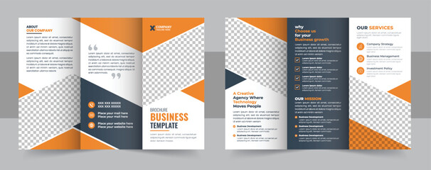 Modern trifold business brochure template design