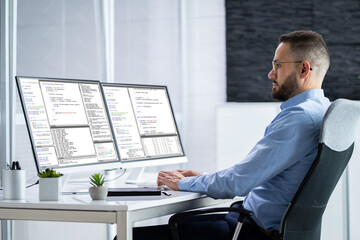 developer programmer man coding software