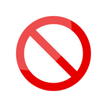 Restriction Icon. Prohibited Stop Sign.