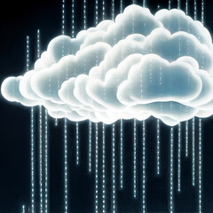 Poster - creative digital clouds