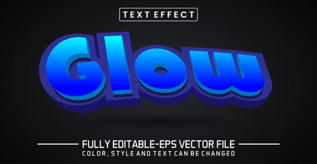 Glow text editable style effect