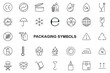 Packaging symbbols - Editable stroke