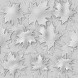 Leaves, seamless 3d pattern, relief texture