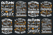 Autumn T Shirt Designs Bundle Vector Art